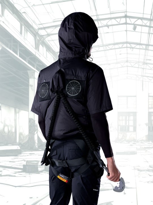 Z-DRAGON】 FS74400W 空調服(R)半袖ブルゾン＋7.2V大風量防水 パワー