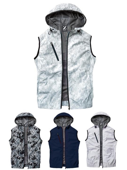 Z-DRAGON】 FS74220I 空調服(R)ベスト（フード付）＋18.0V超大風量瞬間