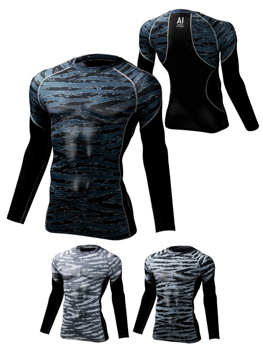 宗教期　ロングスリーブ長袖シャツ　ストライプ柄　Y2K AI】AI-001 ロングスリーブ＜名入れ刺繍加工不可＞ [2024年春夏