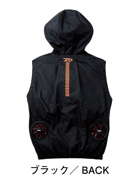 Z-DRAGON】 FS74180Y 空調服(R)ベスト（フード付）＋25V超大風量