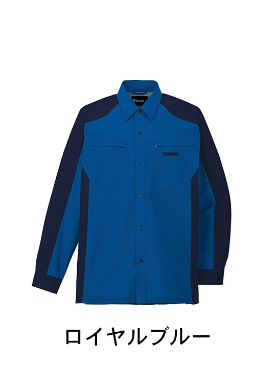 JICHODO】 87904 エコ製品制電ストレッチ長袖シャツ [通年]※SLIM FIT