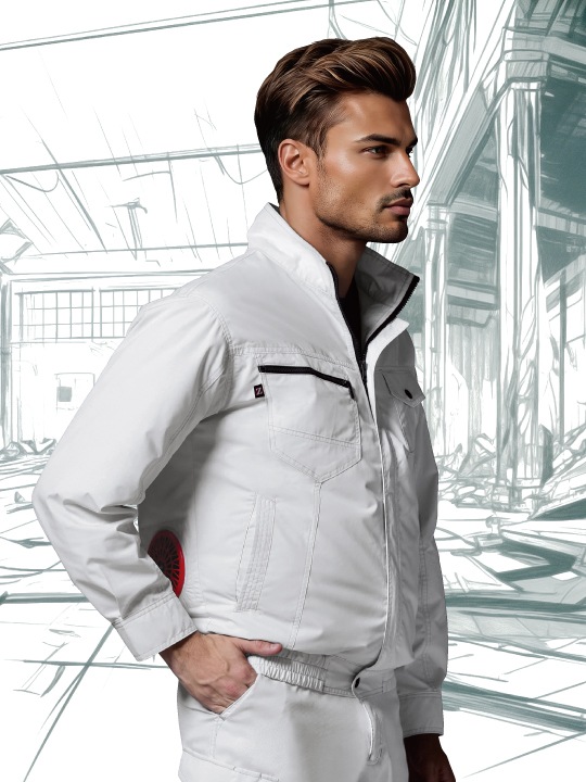 新品未使用　空調服Lサイズ　フルセット フルセット】空調服®パワーファンスターターキット+空調服®難燃長袖