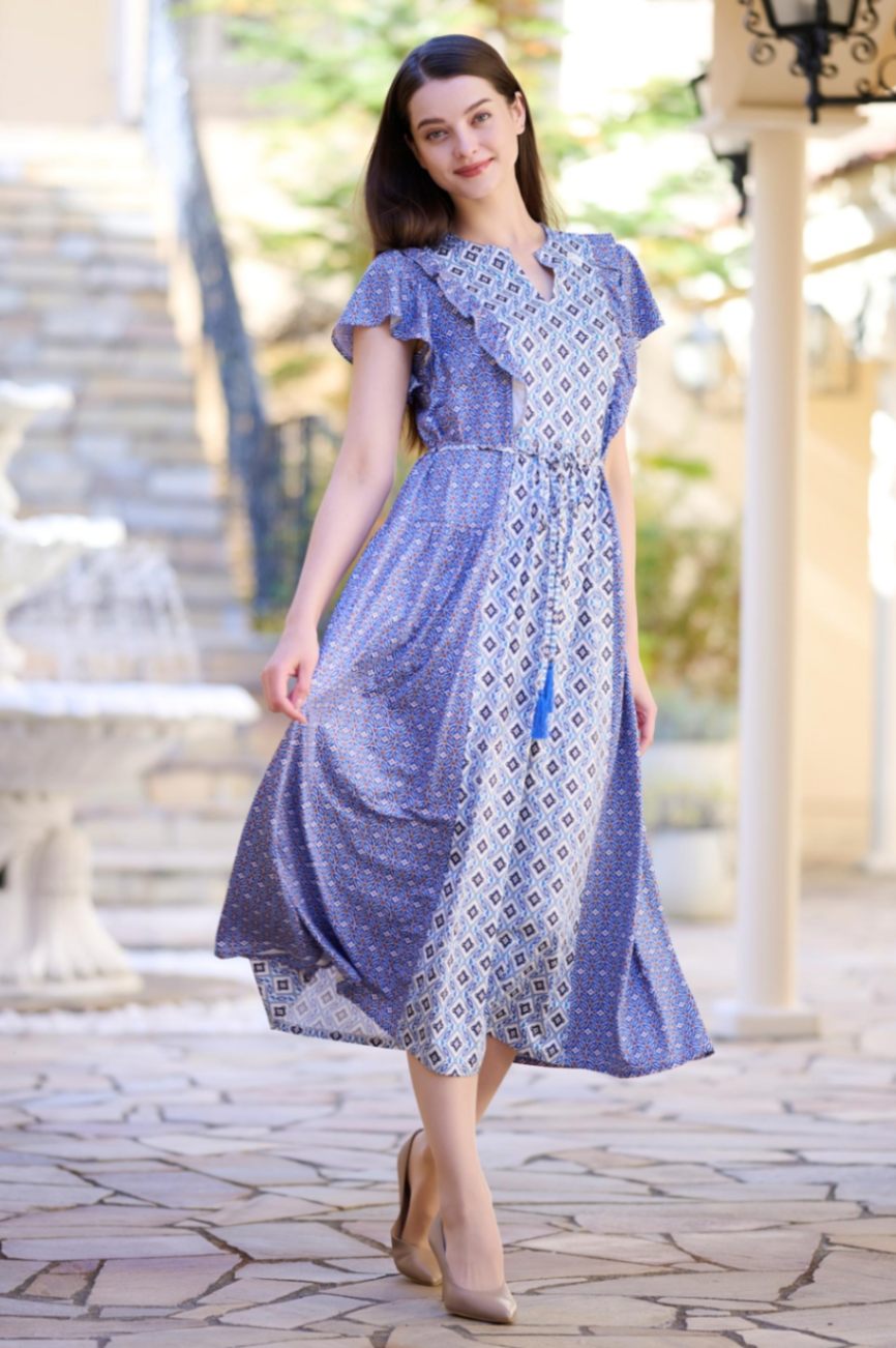 スーパービューティー☆44☆ 2024春夏異素材切り替えワンピース