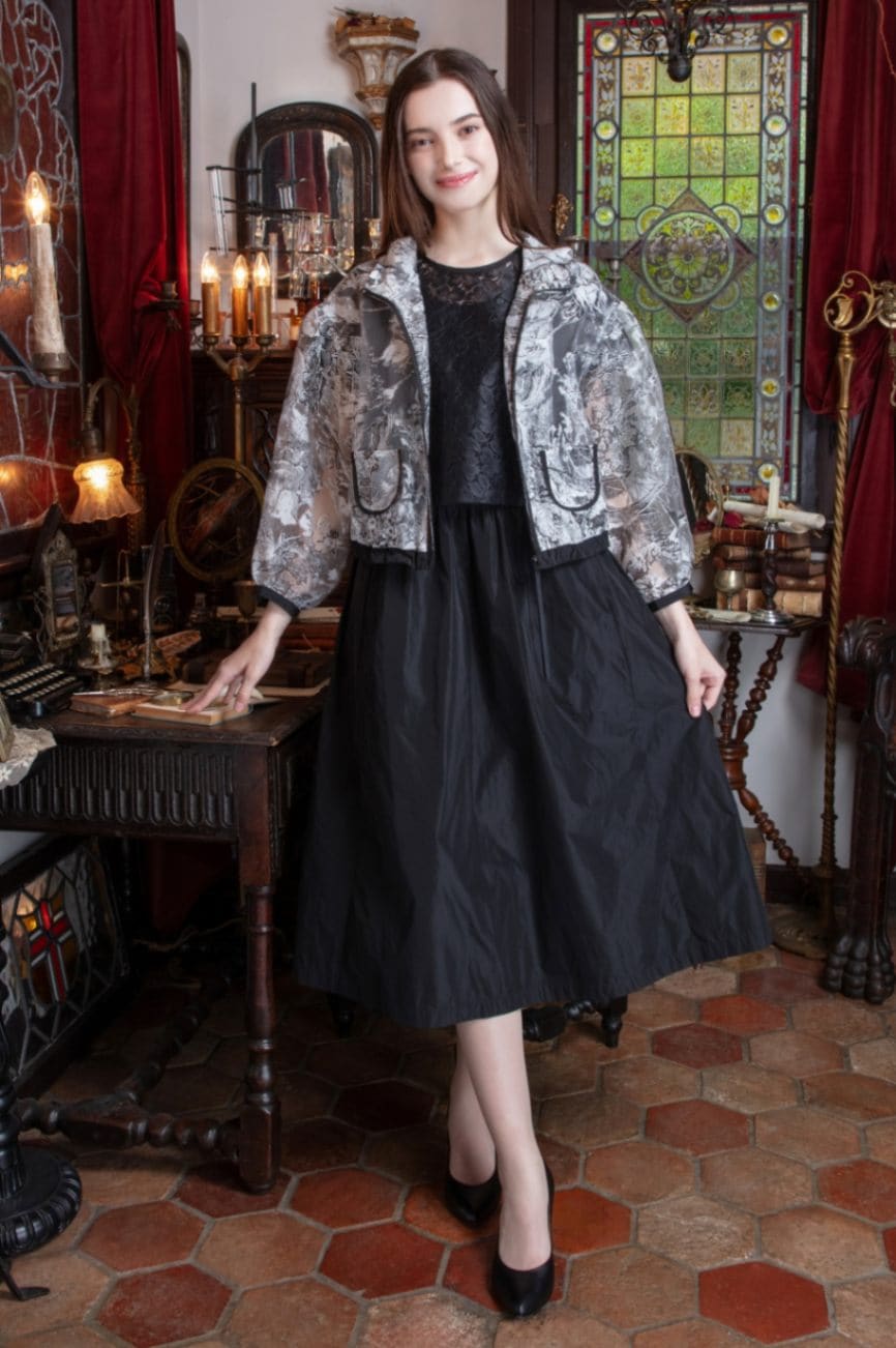 2025年春夏 レース×タフタレイヤード風ワンピース 2516021 ｜Super