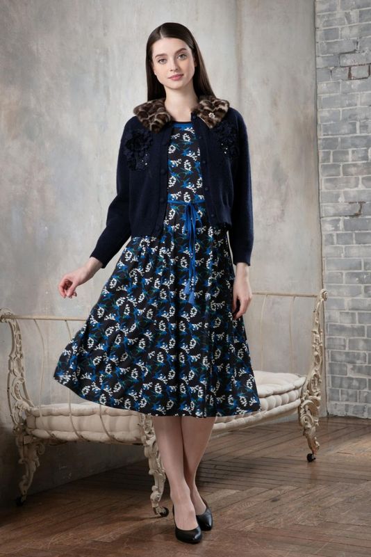 紺ママ super beauty 袖フレア ロングカーディガン ビジュー Cardigan |Super Beauty公式通販