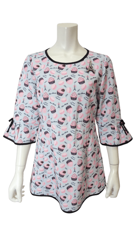 115t*美品 大きい44 スーパービューティ カクテルプリント チュニック 別注企画品 ｜Super Beauty公式通販