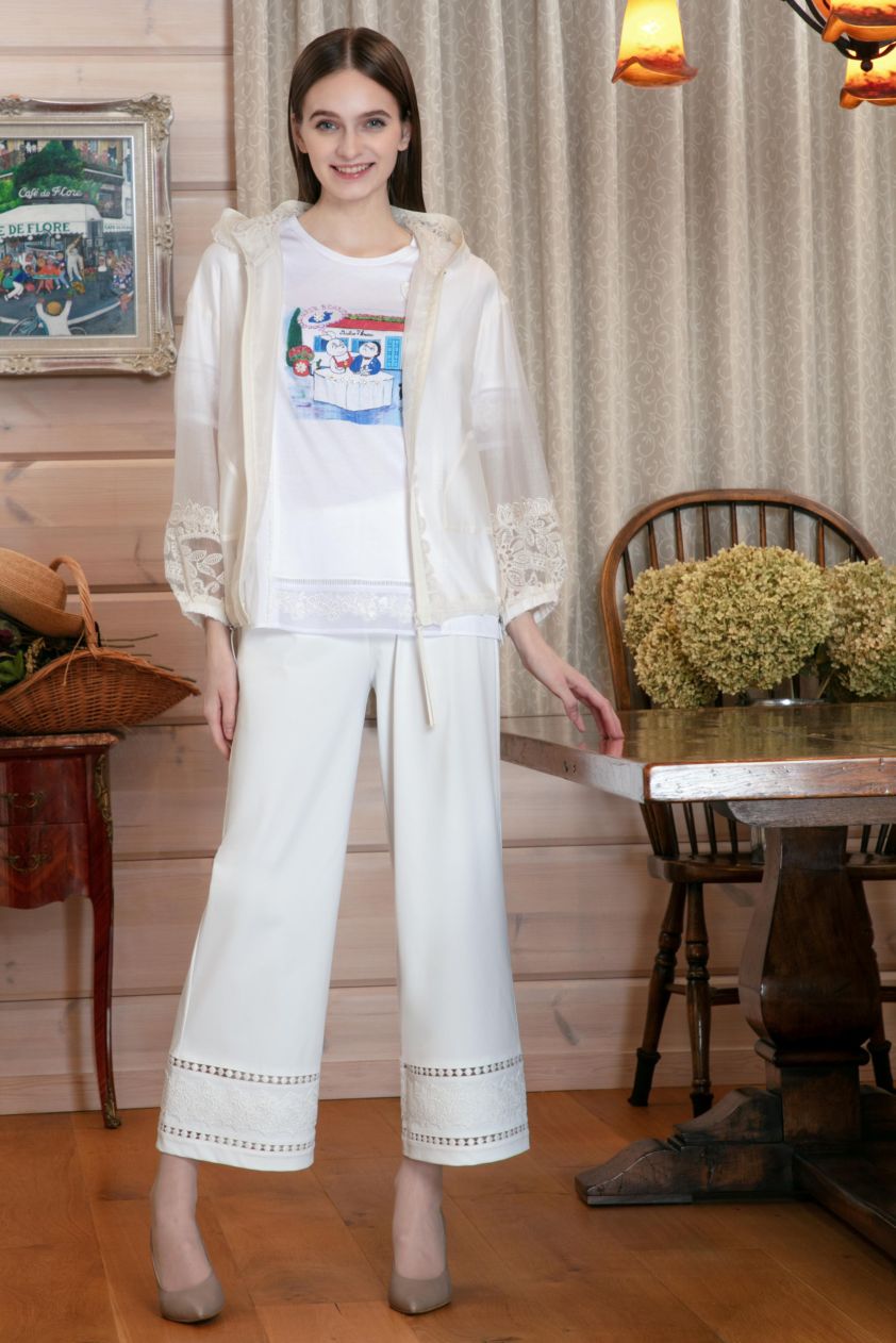 ミコト　スーパービューティー　2026春夏　裾レースパンツ44(XL)新品 000000001286_QMkgHGj.jpg