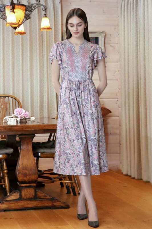 Saleスーパービューティー今季春夏　花柄＆レース　ワンピース　ピンク系44XL Saleスーパービューティー今季春夏 花柄＆レース ワンピース ピンク系