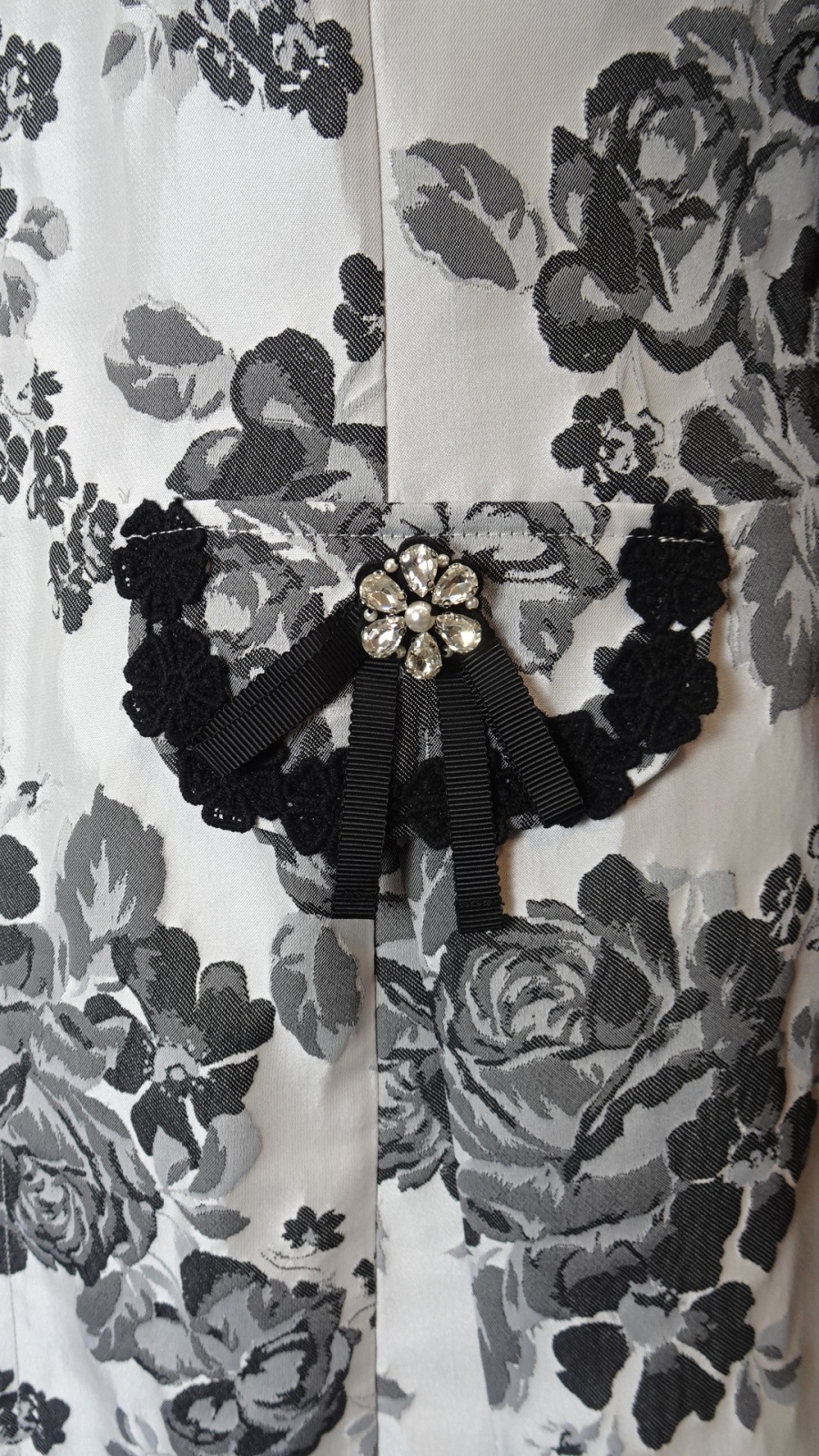 2025AW❤︎スーパービューティー❤︎花柄ジャガード織切替ワンピース