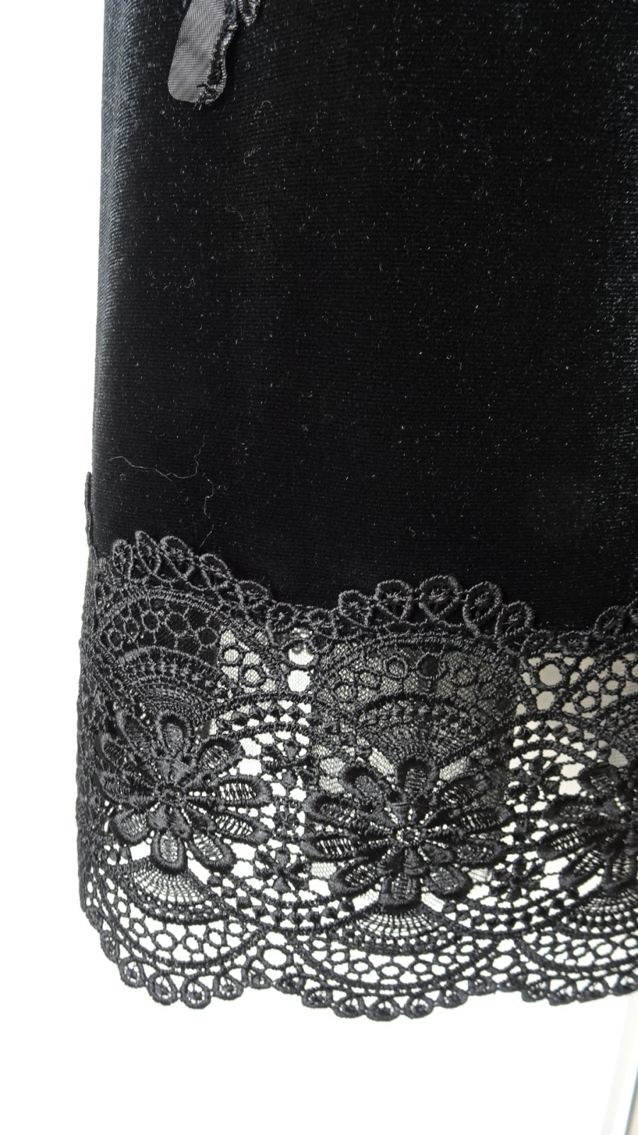 2025年秋冬 裾レース使いベロア×タフタ素材スカート 2523003 ｜Super