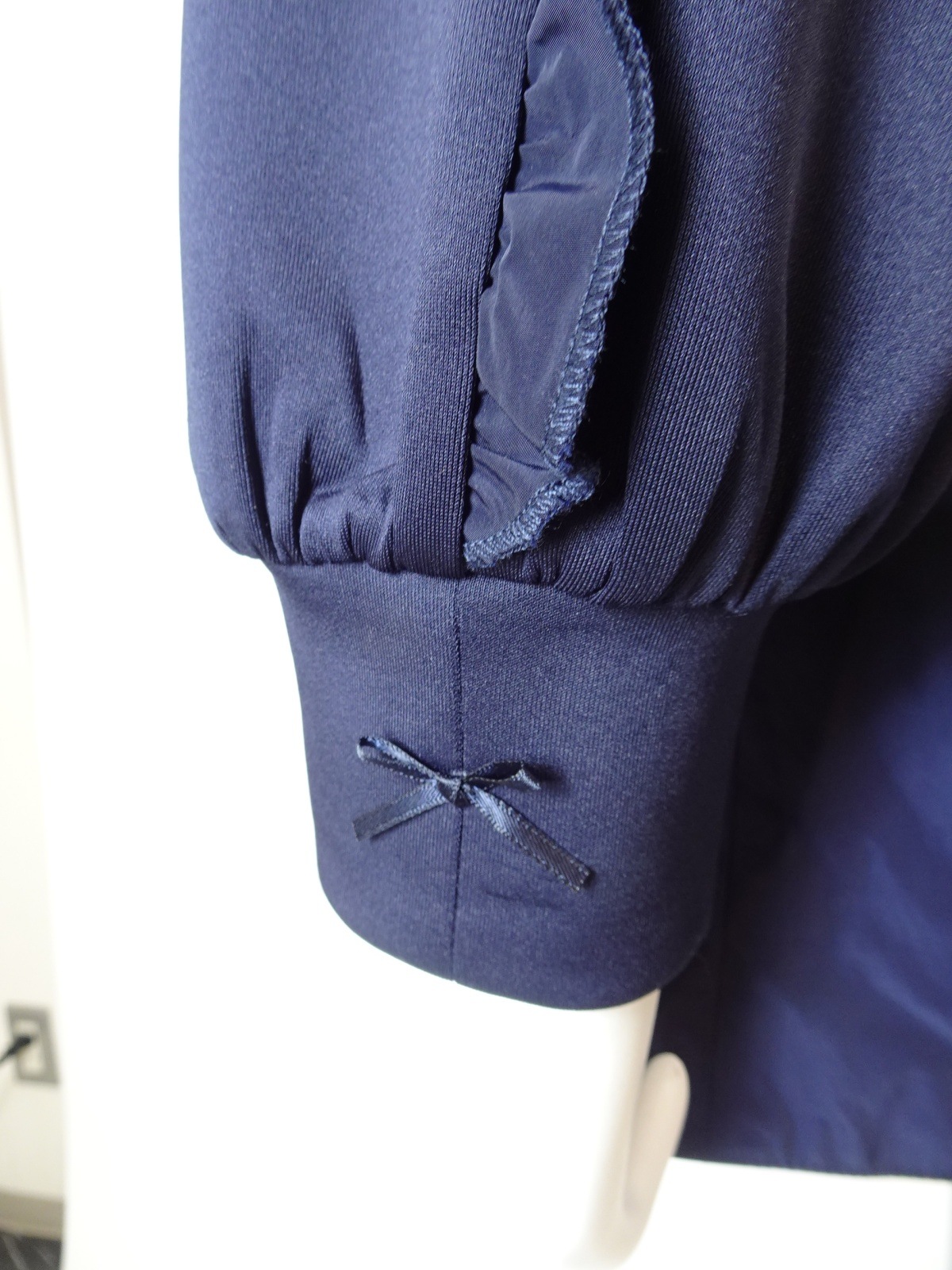 ♡ フリル衿異素材切替ジャケット 2025年春夏 フリル衿異素材切替ジャケット 2517001 ｜Super