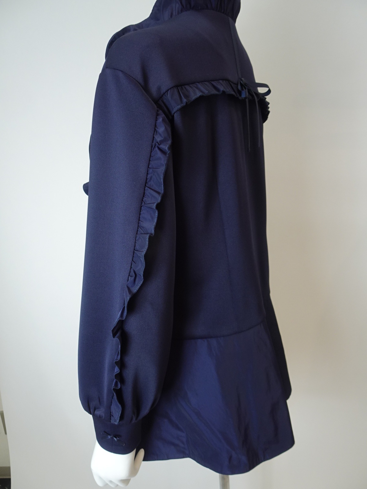 ♡ フリル衿異素材切替ジャケット 2025年春夏 フリル衿異素材切替ジャケット 2517001 ｜Super