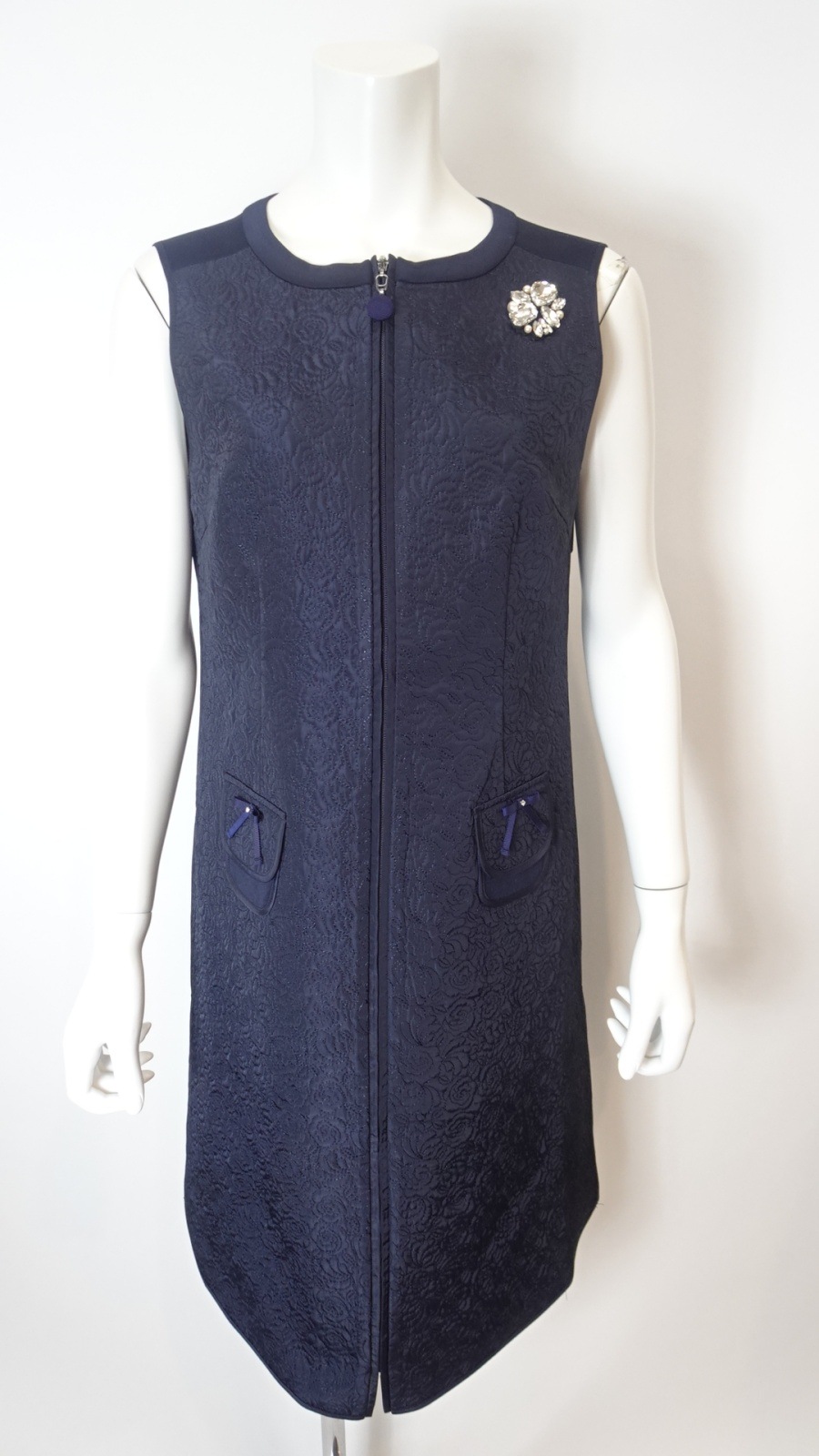 2025年秋冬 キルティング生地切替 前あきワンピース 2526014 ｜Super