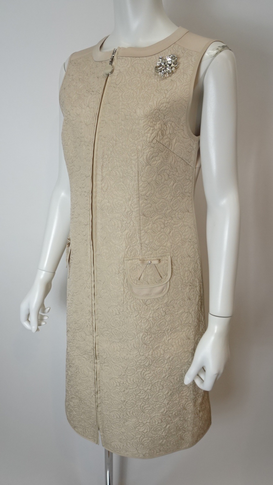 2025年秋冬 キルティング生地切替 前あきワンピース 2526014 ｜Super