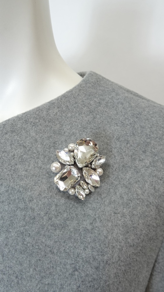 2025年秋冬 ファーストール付ノーカラーコート 2528002 ｜Super Beauty