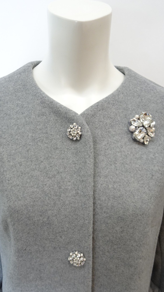 2025年秋冬 ファーストール付ノーカラーコート 2528002 ｜Super Beauty