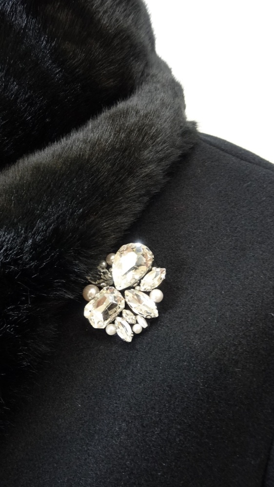 2025年秋冬 ファーストール付ノーカラーコート 2528002 ｜Super Beauty