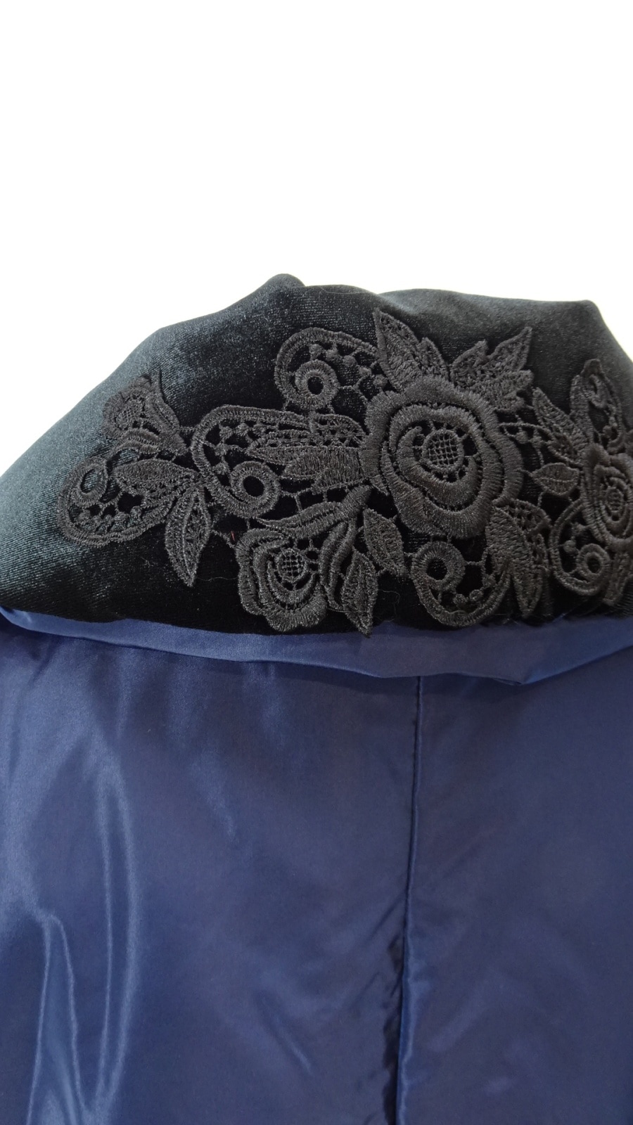 2025年秋冬 レース使いベロア切替ダウンコート 2528009 ｜Super Beauty