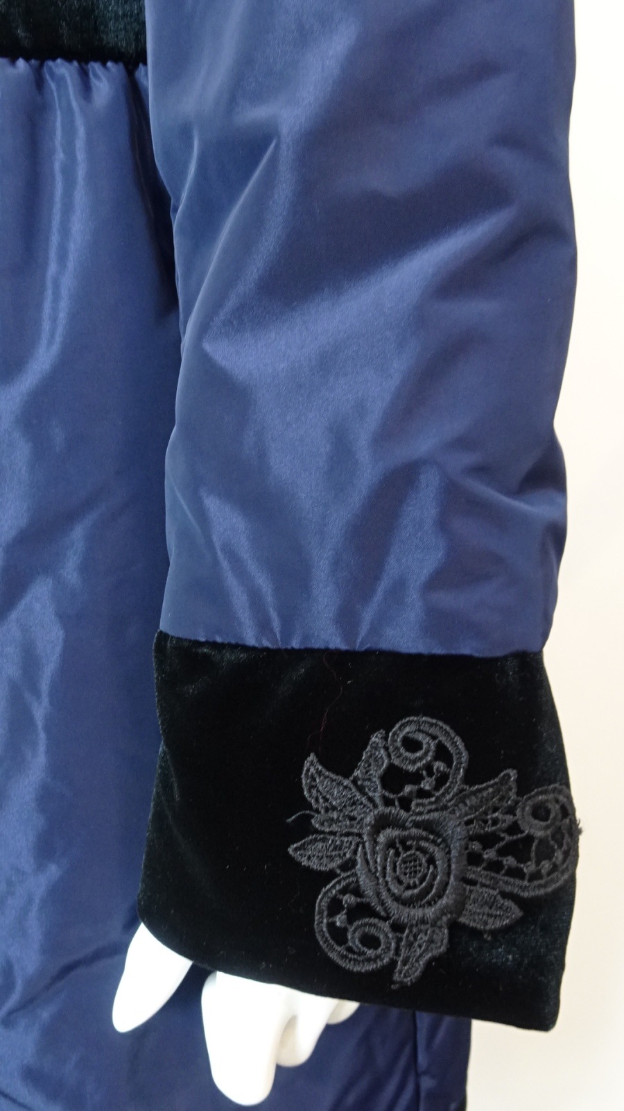 2025年秋冬 レース使いベロア切替ダウンコート 2528009 ｜Super Beauty