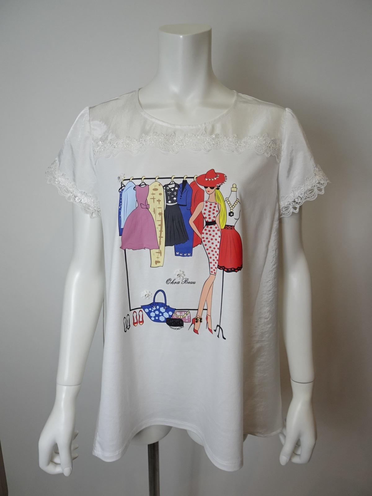 2025年春夏　ドレスプリント　チュニックＴシャツ 　2512034 2025年春夏 ドレスプリント チュニックTシャツ 2512034 ｜Super