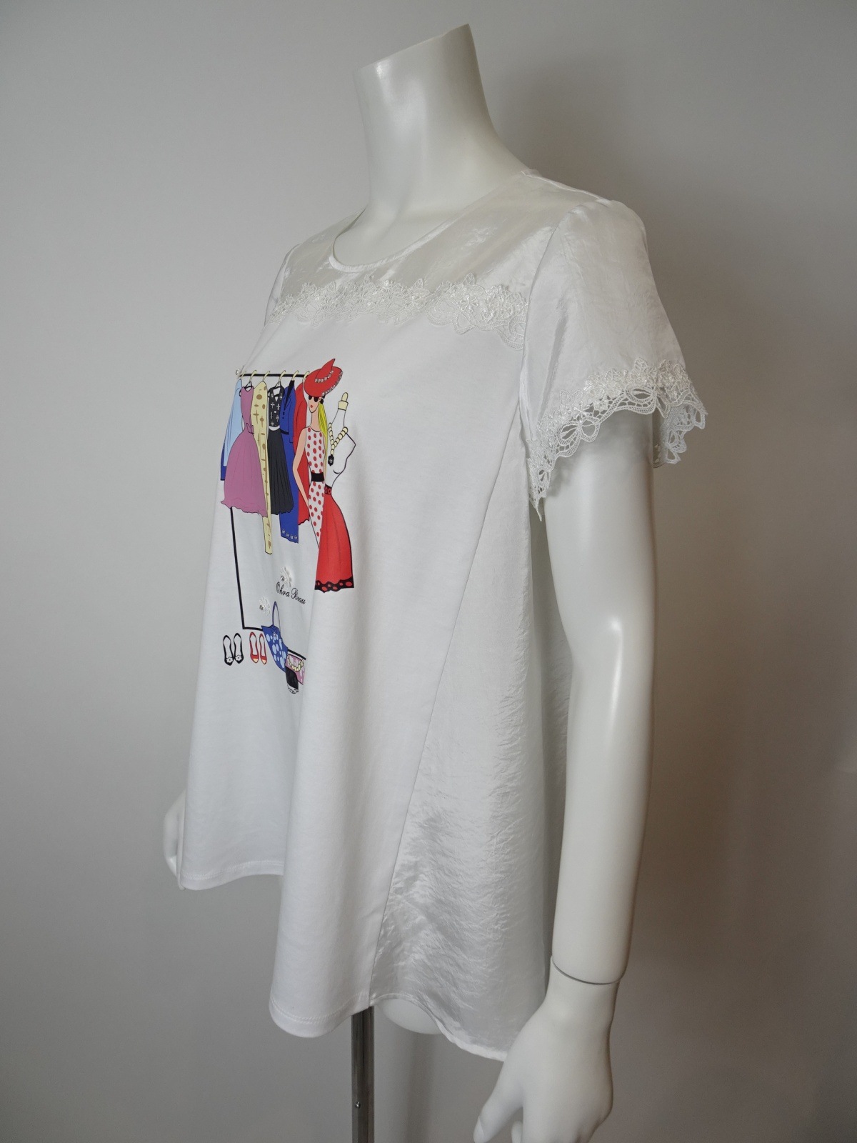 2025年春夏　ドレスプリント　チュニックＴシャツ 　2512034 2025年春夏 ドレスプリント チュニックTシャツ 2512034 ｜Super