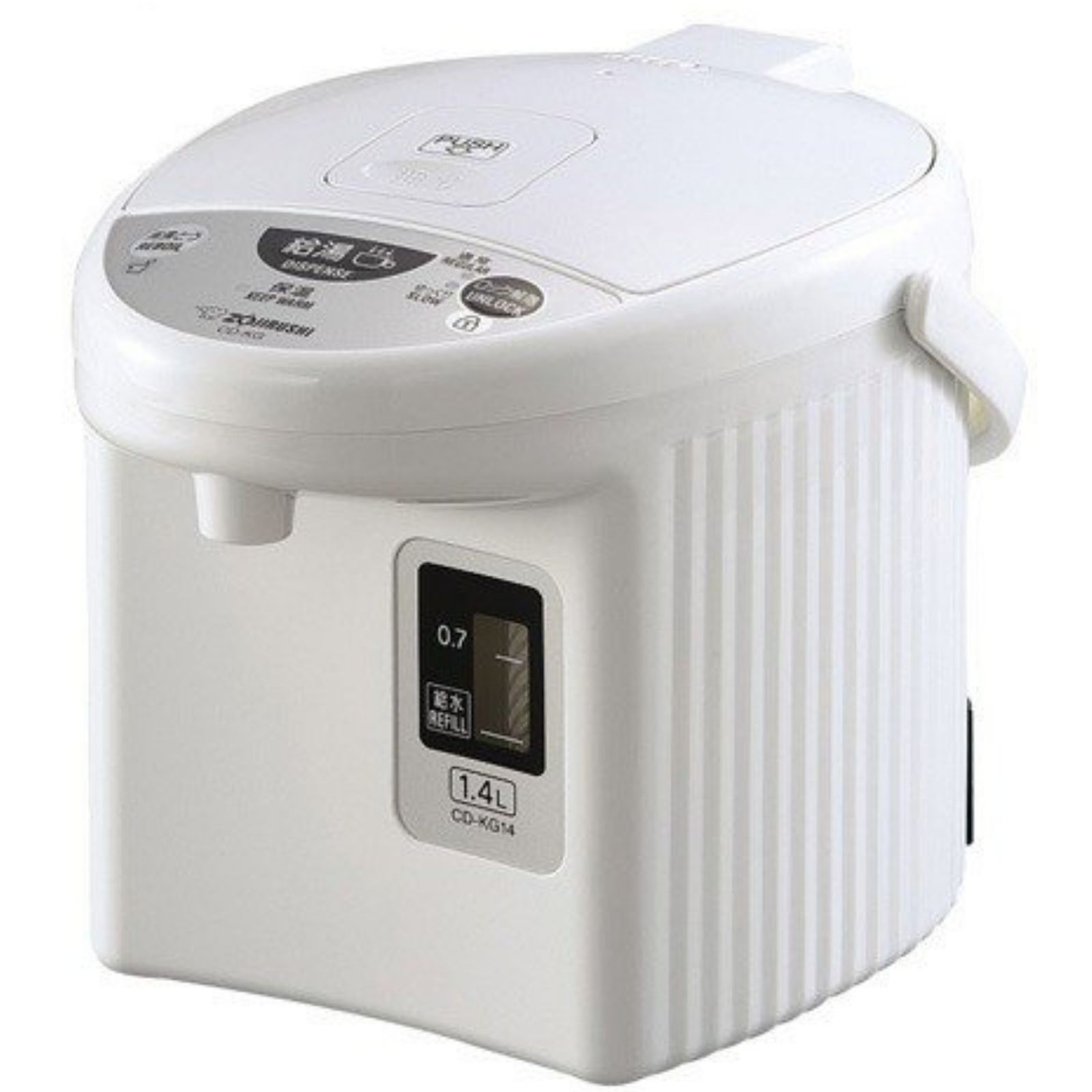 象印マホービン ZOJIRUSHI マイコン沸とう電動ポット ホワイト CD-KG14-WA