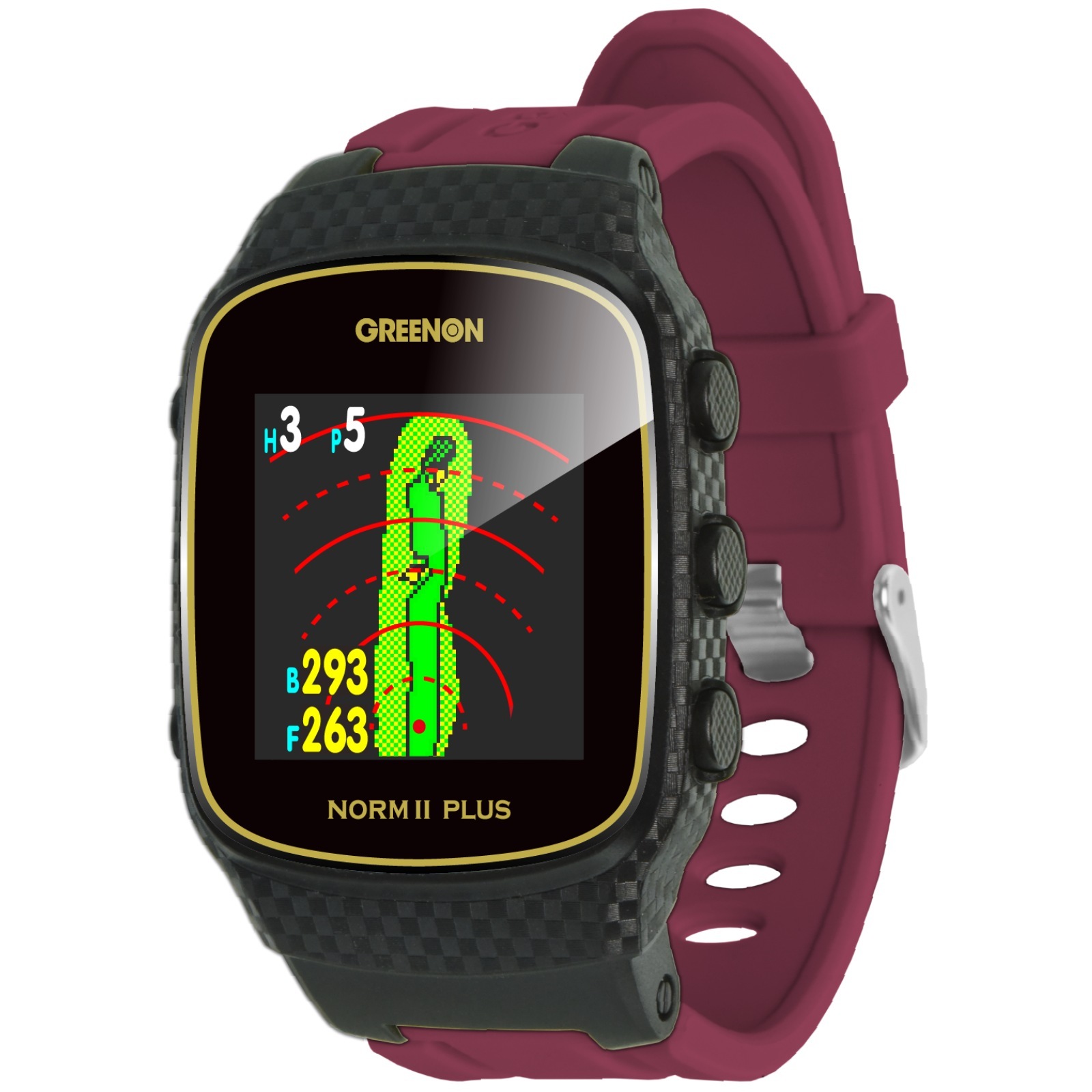 GreenOn グリーンオン NORM II PLUS ノルム 2 プラス THE GOLF WATCH ゴルフ ウォッチ ボルドーレッド 新品