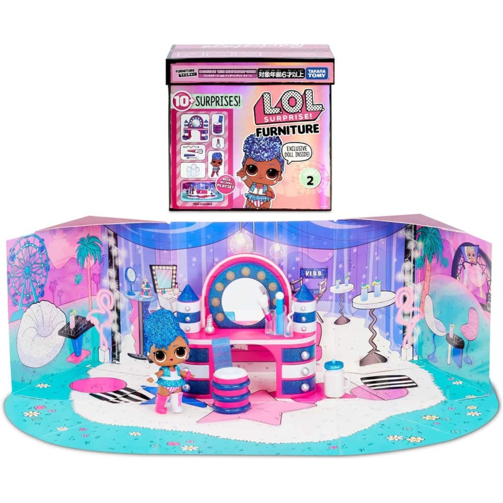 タカラトミー L.O.L. サプライズ! ファニチャー シリーズ2 バックステージ with インデペンデント クイーン