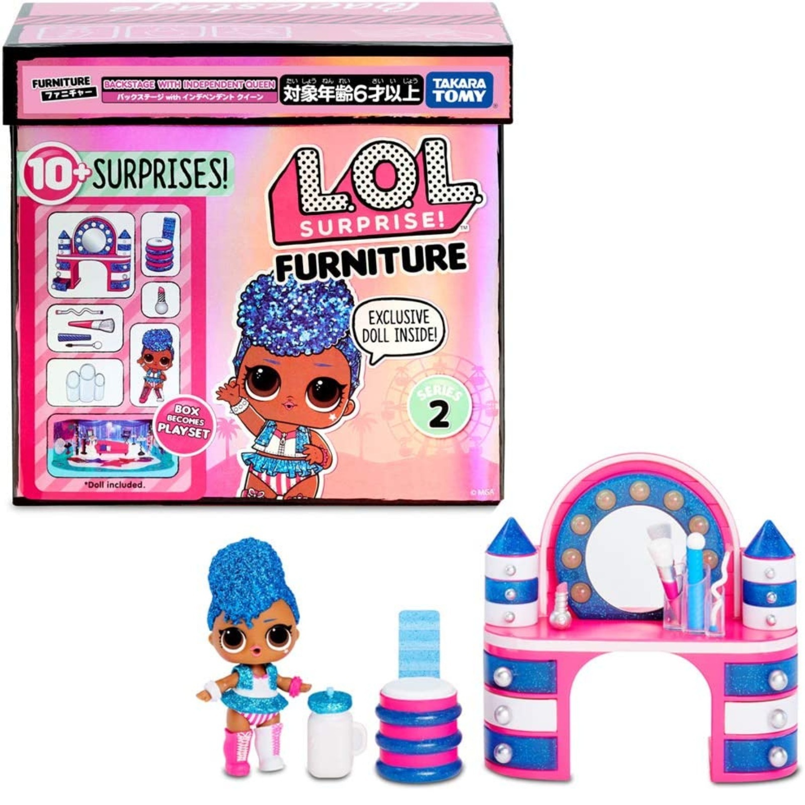 タカラトミー L.O.L. サプライズ! ファニチャー シリーズ2 バックステージ with インデペンデント クイーン