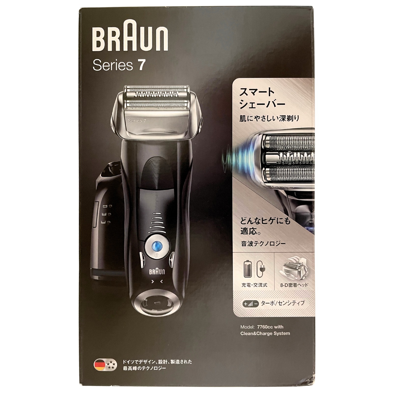 BRAUN ブラウン メンズ電気 シェーバー シリーズ7 7760cc 4カットシステム 洗浄器付 水洗い可 新品