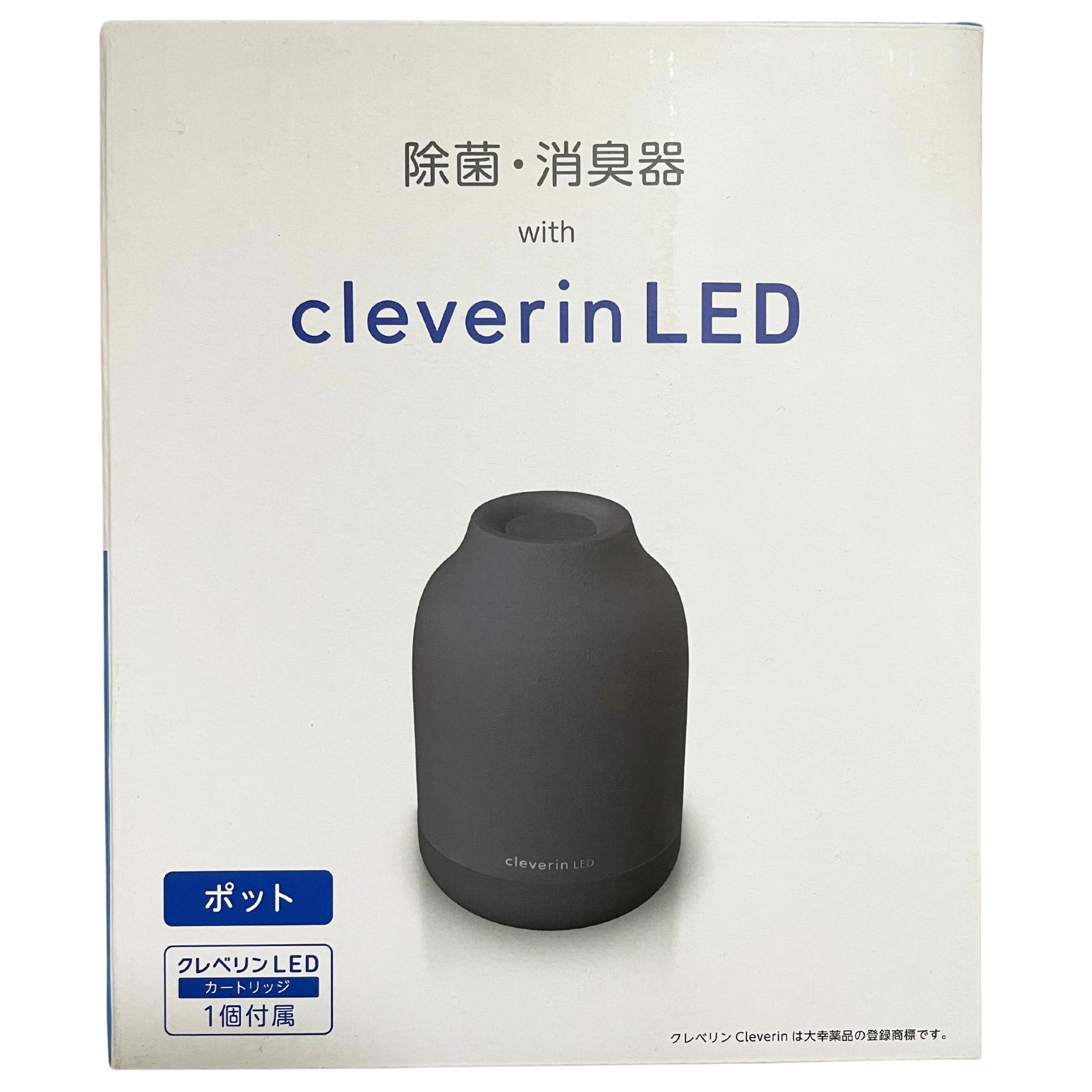 ドウシシャ クレベリンLED搭載 除菌 消臭器 ポット PIERIA グレー UGLC-1061 GY 新品