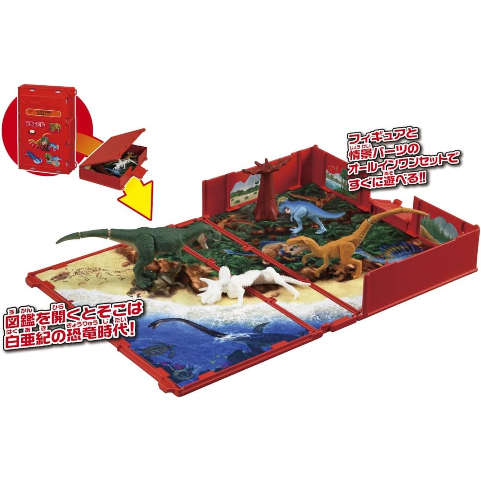 TAKARA TOMY タカラトミー アニア 図鑑 はじめての恐竜 陸の強者セット