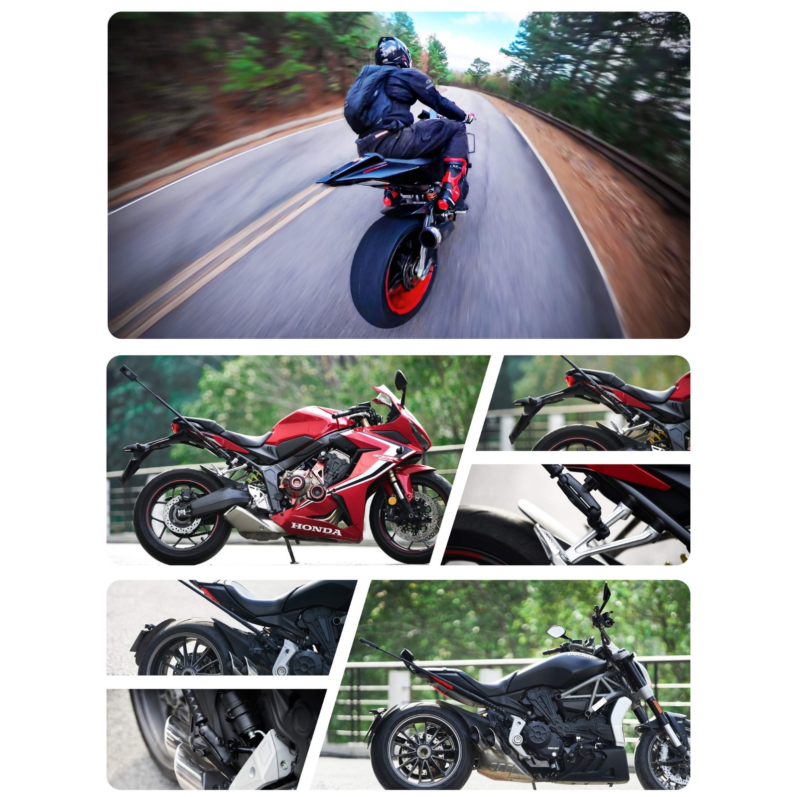 Insta360 モーターサイクル用U字ボルトマウント インスタ 360 DINMBBD/B GO 3 X3 ONR RS GO 2 ONE X2 アクションカメラ 360度カメラ アクセサリー 正規代理店