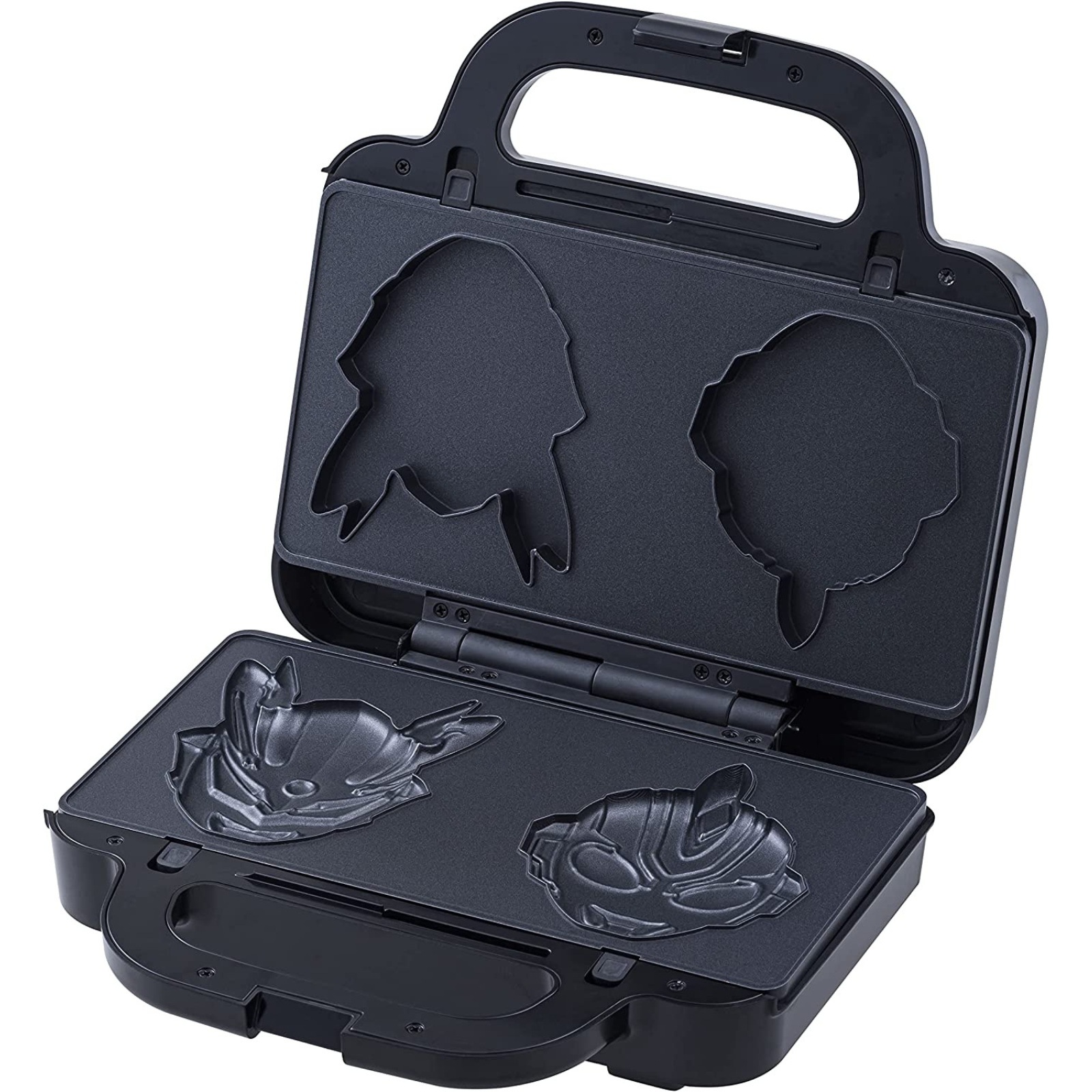 丸隆 パンケーキメーカー ウルトラマン 2枚焼き MA-862 シルバー 簡単お手入れ