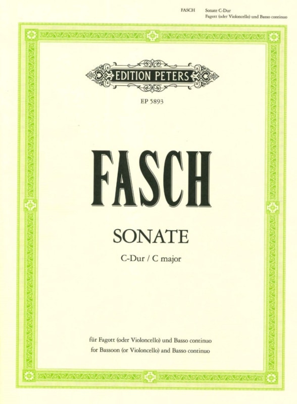 ファッシュ：ファゴット ソナタ ハ長調 | 楽譜 / 教則本,ファゴット