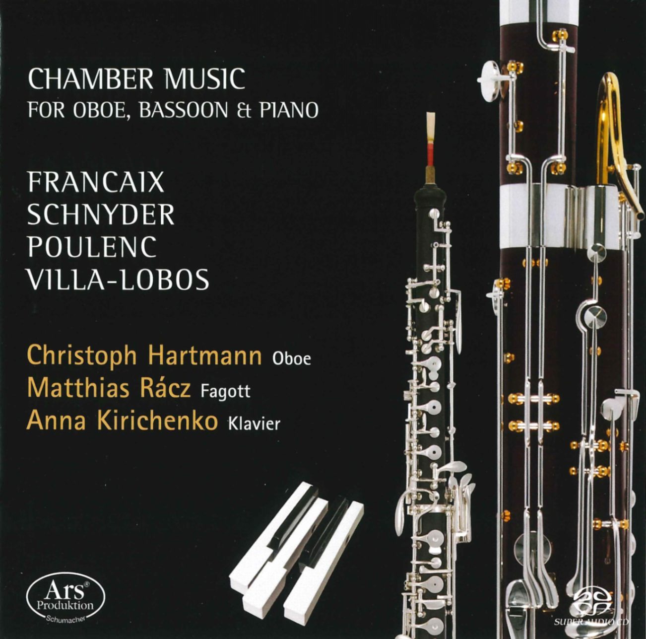 クリストフ・ハルトマン(オーボエ)、マティアス・ラッツ(ファゴット)：Chamber Music for Oboe, Bassoon