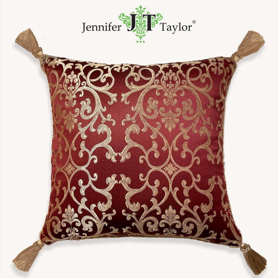 ジェニファーテイラー クッション 45x45cm Poinsettia RE Jennifer Taylor 32719CU