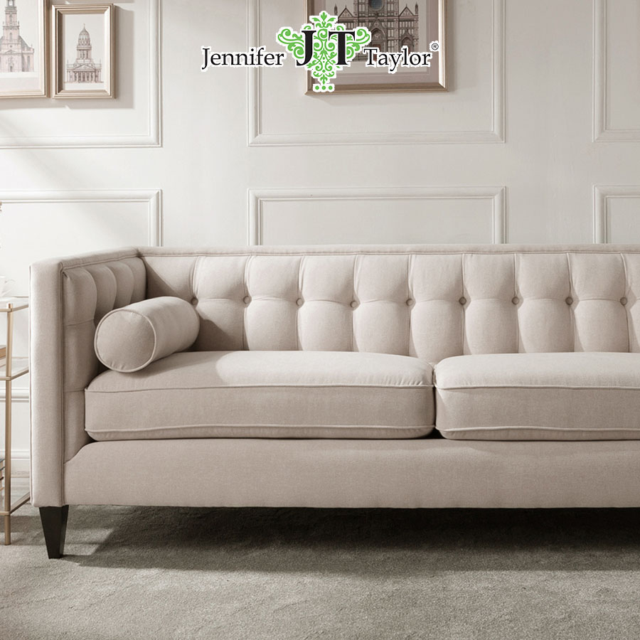 ジェニファーテイラー 3人掛け ソファ Jack 幅213cm リネン風ベージュ 36000SF-970