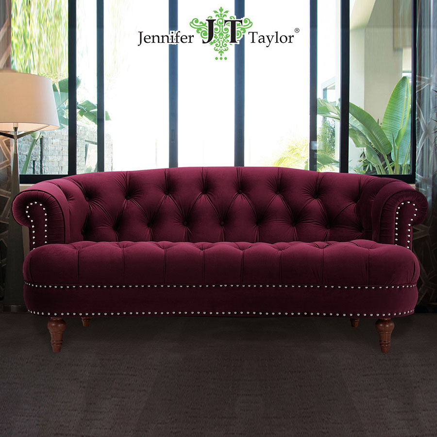 ジェニファーテイラー ソファ 2人掛け 2.5人掛け La Rosa 幅175cm ワインレッド 36003LS-884