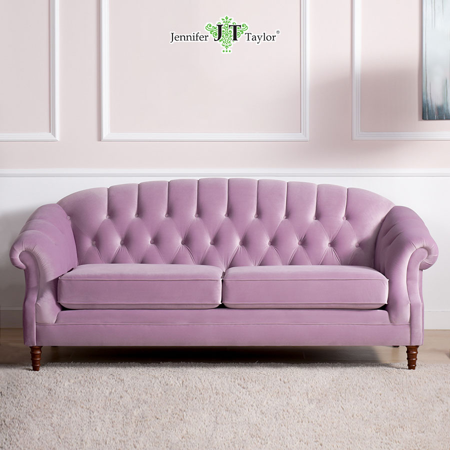 ジェニファーテイラー 3人掛け ソファ Bernadette 幅213cm ラベンダー 36018SF-952
