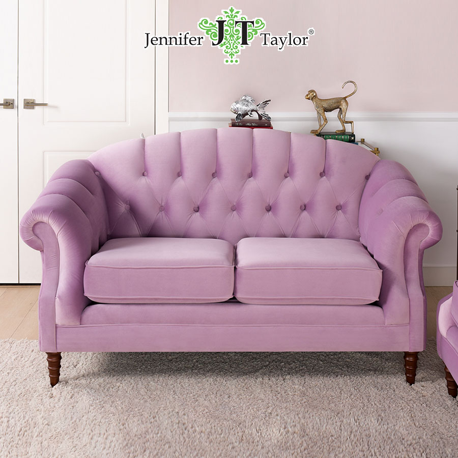 ジェニファーテイラー ソファ 2人掛け Bernadette 幅165cm ベロア ラベンダー 36019LS-952