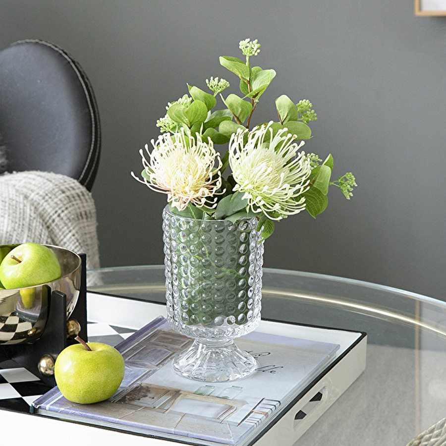 モダン ガラス花瓶 高さ18.5cm