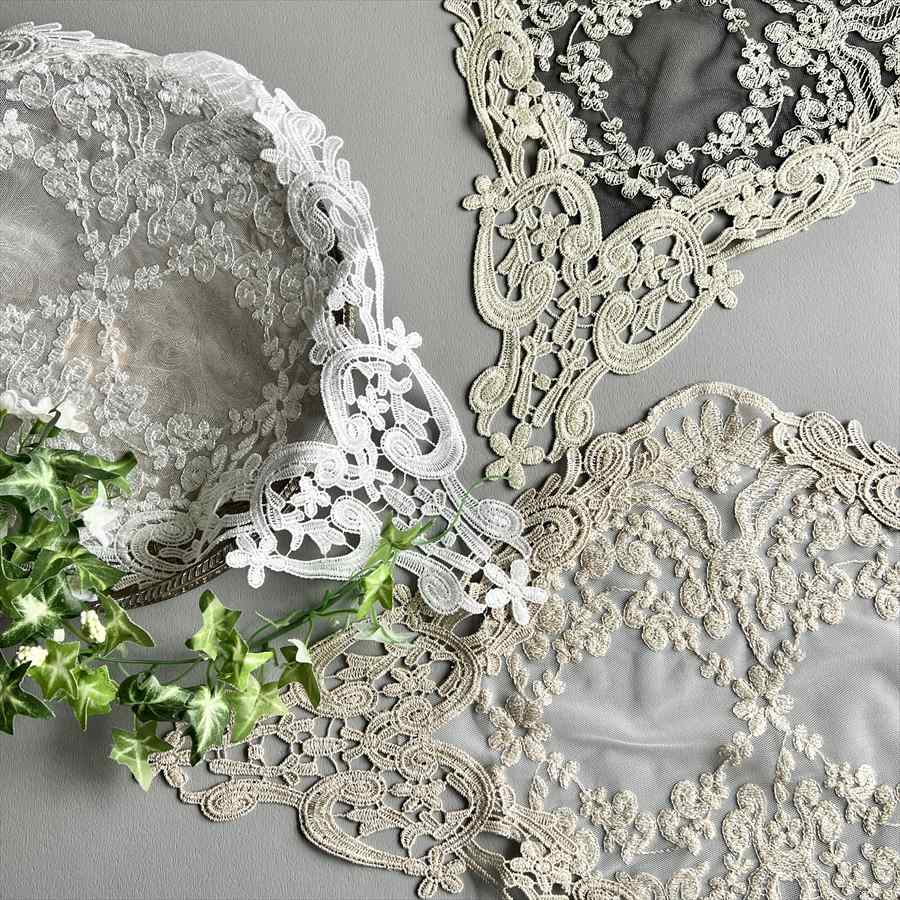 【送料無料レース】フレンチレース テーブルセンター 50cm