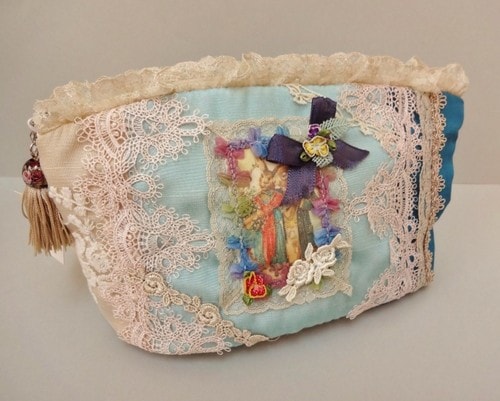 アンティーク風イースターラビット ポーチ