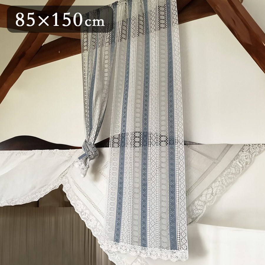 ルサックシリーズ ressac のれん 幅85×高さ150cm ホワイト ブルー