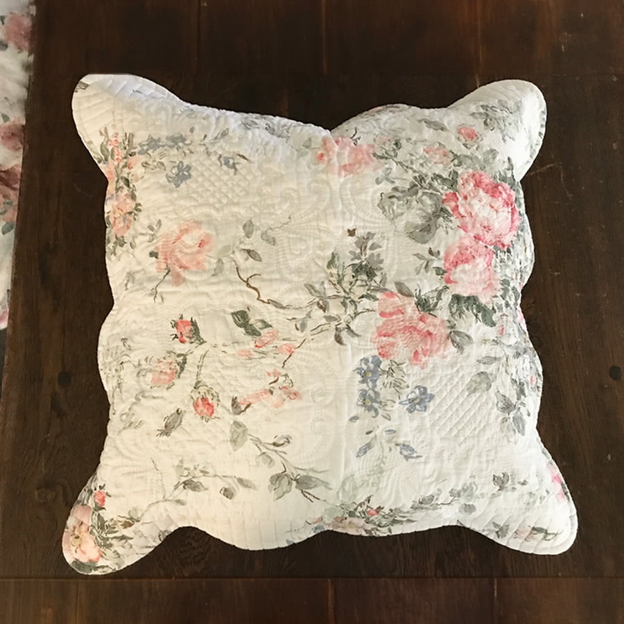 champs de fleurs ローズキルト クッションカバー 45x45cm