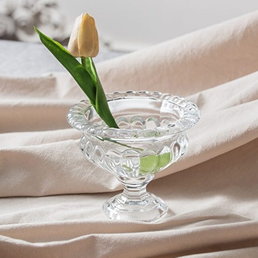 3サイズ展開 モダン ガラス花瓶 【小】 花器 フラワーベース シャビーシック  ロココ アンティーク調 ヴィクトリアン 花のある暮らし