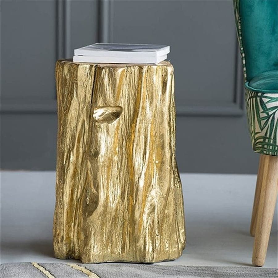 モダンインテリア サイドテーブル スツール ゴールド