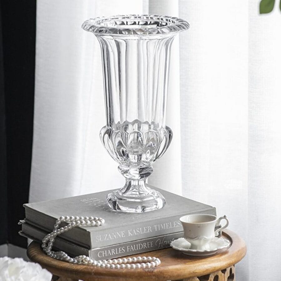 モダン ガラス花瓶 高さ38cm