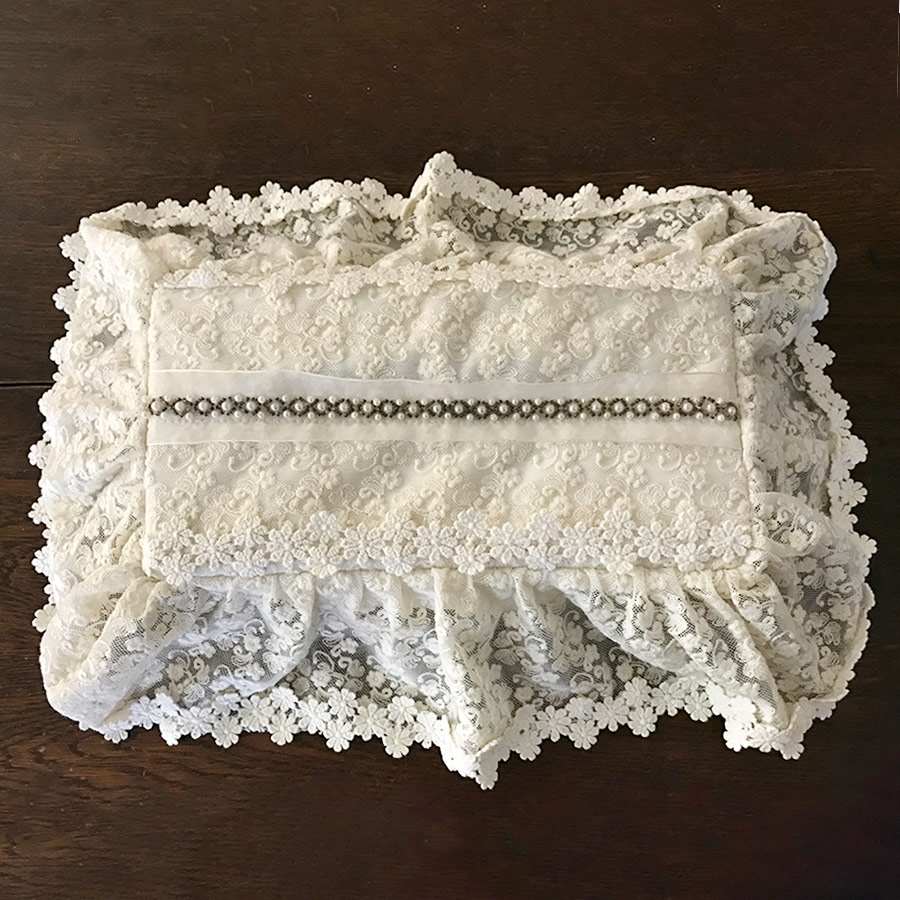 ティッシュボックスカバー cotton tulle コットンチュール
